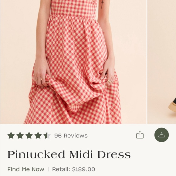 Dresses & Skirts - Find Me Now Red and Cream Gingham Midi Dress